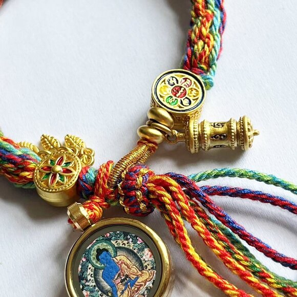 Lection Scripture and Ritual Rice Amulet Compile A Bracelet, Handmade - Picture 3 of 4